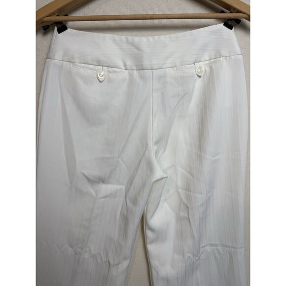 IZ Byer California Women's Ivory Pants Sz 9 Wide Leg Flat Front Career Office - Picture 14 of 16